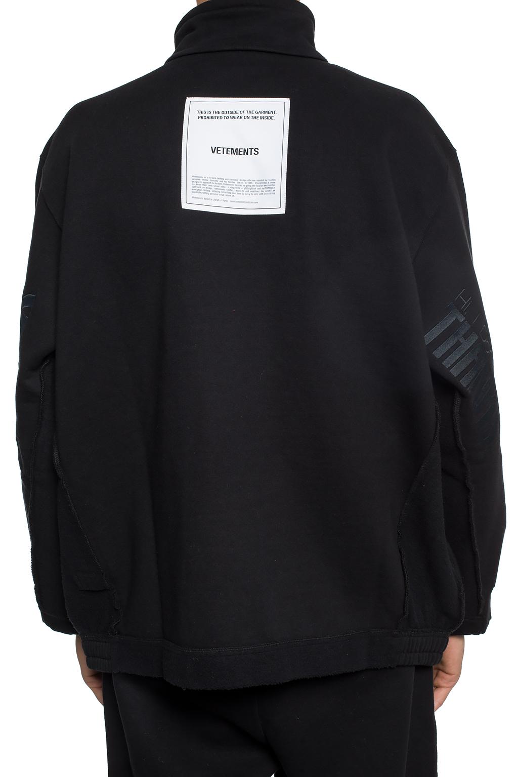 Vetements inside outlet out sweatshirt